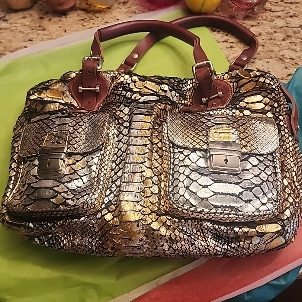Pauric Sweeney genuine python bag - Picture 1 of 2